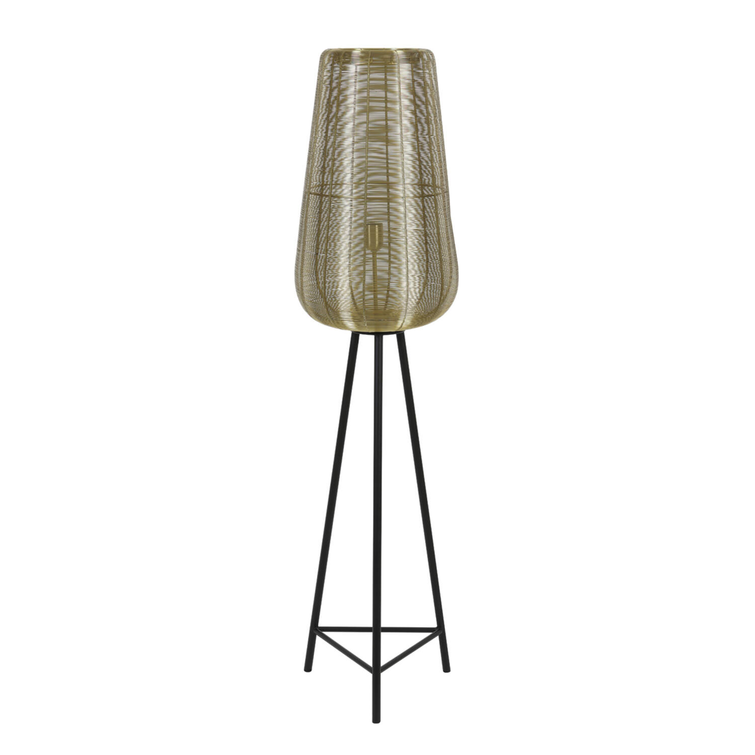 light & living Vloerlamp driepoot Ø37x147 cm ADETA goud+mat zwart