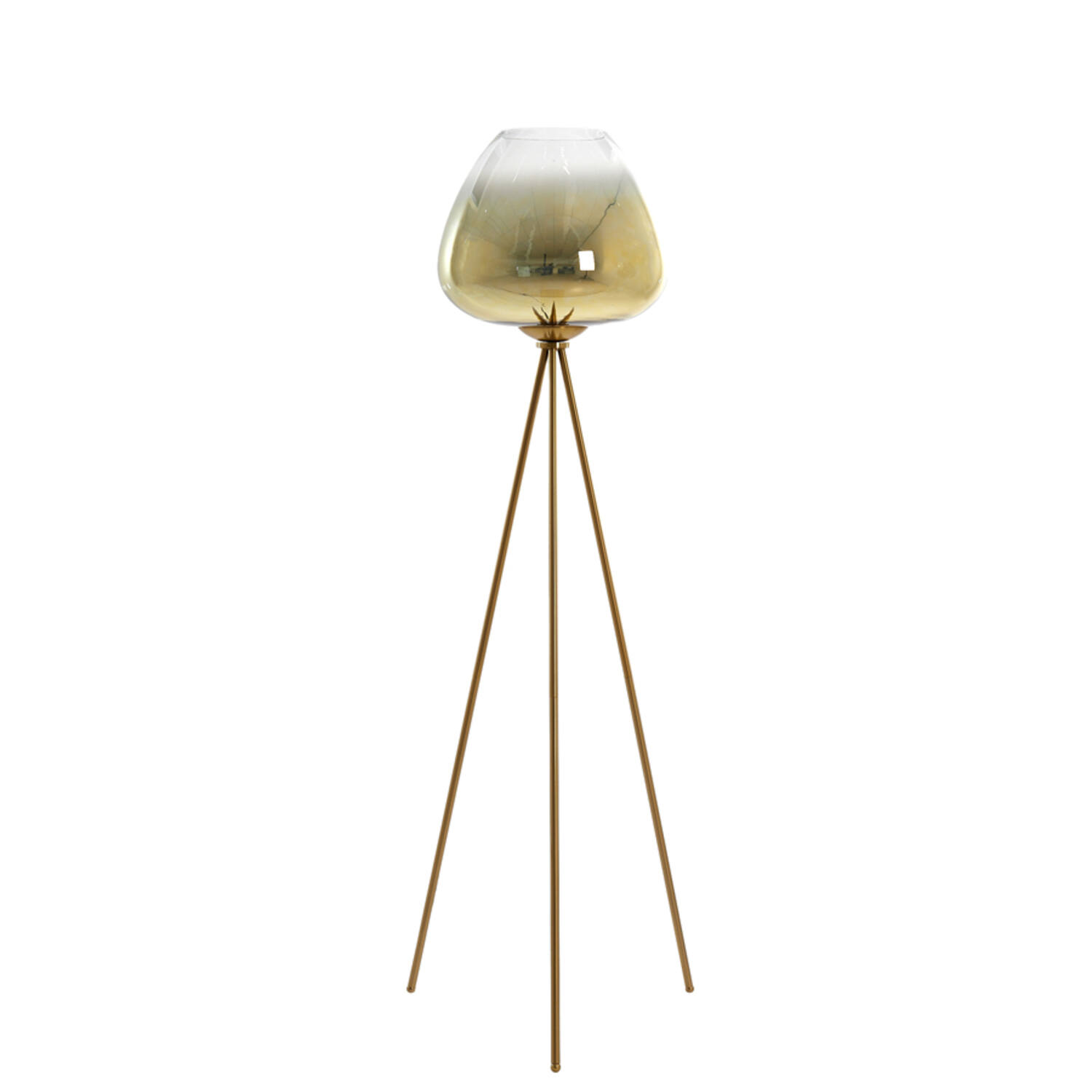 light & living Vloerlamp driepoot Ø42x146 cm MAYSON glas goud-helder+goud
