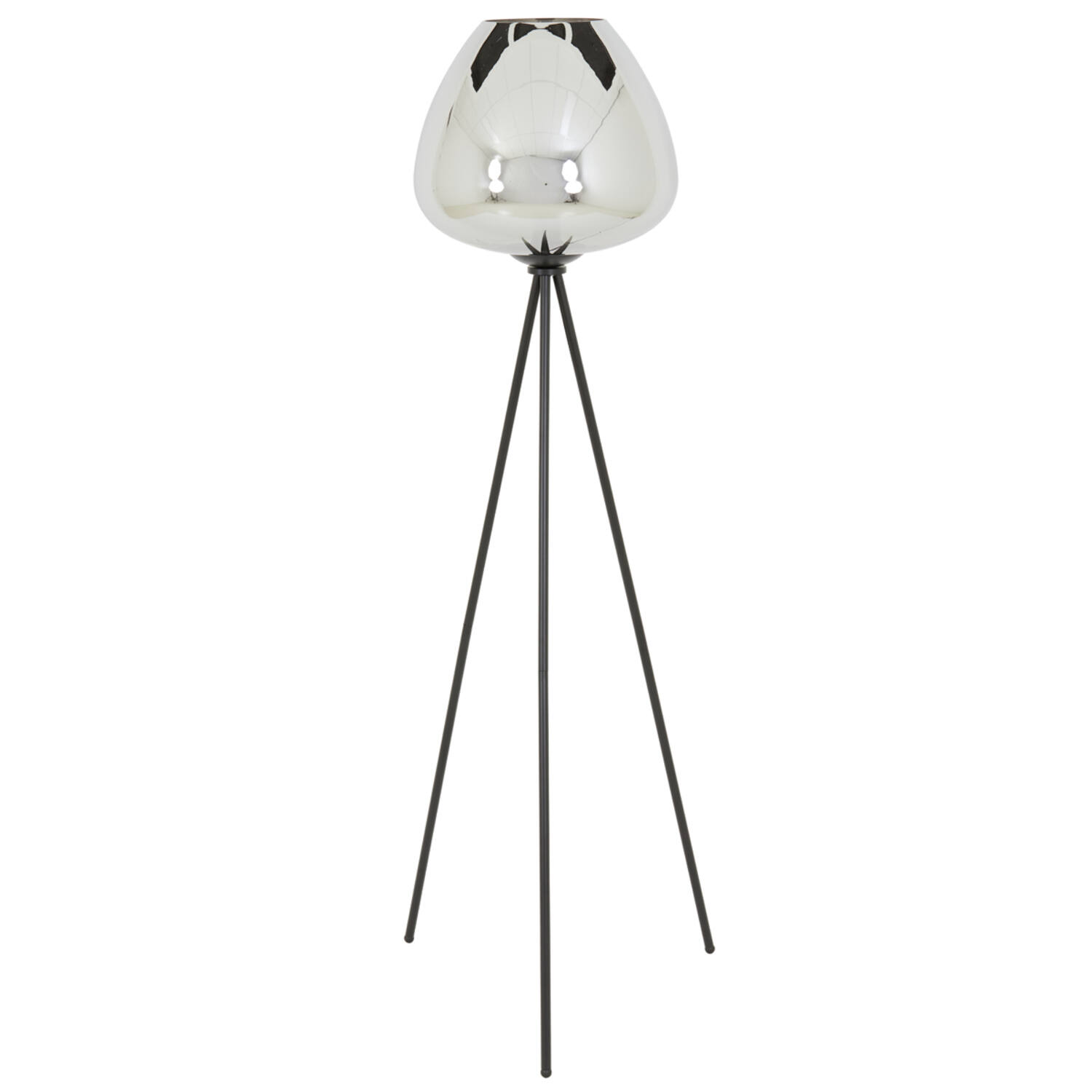 light & living Vloerlamp driepoot Ø42x146 cm MAYSON smoke glas-mat zwart