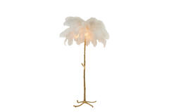 Light & Living Vloerlamp E14 Ø95x180 Cm FEATHER Goud+wit