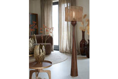 Light & Living Vloerlamp Ø18x125 Cm FESTINA Hout Roodbruin