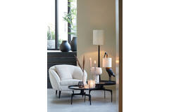 Light & Living Vloerlamp Ø25x135 Cm JOVANY Hout Mat Zwart