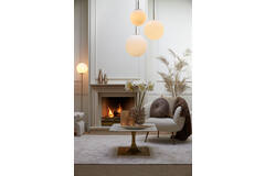 Light & Living Vloerlamp Ø25x156 Cm MEDINA Antiek Brons+glas Mat Wit