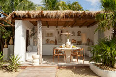 light & living Vloerlamp Ø30x165 cm FRINGE naturel+crème