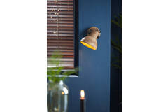 Light & Living Wandlamp 21x17x19 Cm ILANIO Hout Bruin+mat Zwart