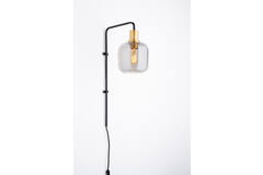 Light & Living Wandlamp 32x16x57 Cm LEKAR Antiek Brons+smoke Glas