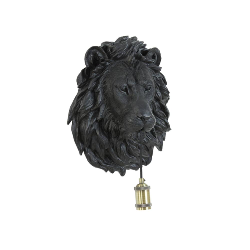 light & living Wandlamp 33 5x19x40 5 cm LION mat zwart