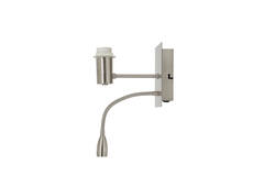 Light & Living Wandlamp+ledflex 20x11x35 Cm REGINA Nikkel Satijn