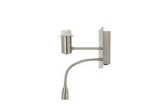 Light & Living Wandlamp+ledflex 20x11x35 Cm REGINA Nikkel Satijn