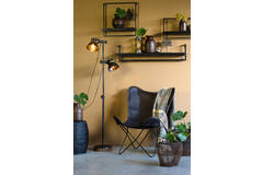 Light & Living Wandplank 100x15x24 Cm MADDISON Hout Mat Zwart