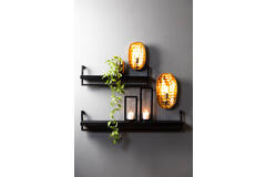 Light & Living Wandplank 100x15x24 Cm MADDISON Hout Mat Zwart