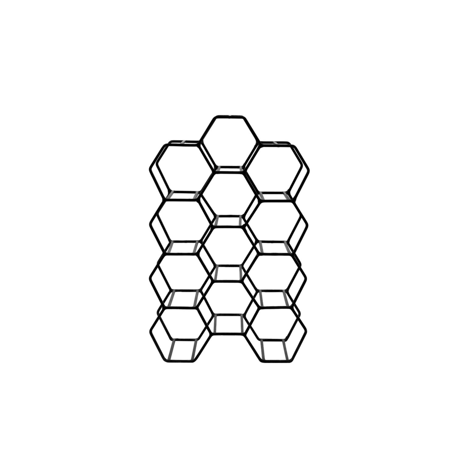 light & living Wijnrek 12 flessen 30x18x46 cm SALBRIS mat zwart