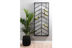 Light & Living Wijnrek 16 Flessen 70x6x160 Cm MALBEO Zwart