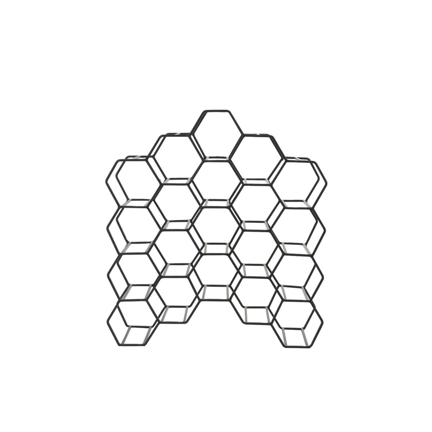 light & living Wijnrek 20 flessen 48x18x52 cm SALBRIS mat zwart