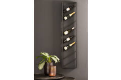 Light & Living Wijnrek 8 Flessen 36x6x160 Cm MALBEO Zwart