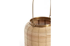 Light & Living Windlicht Ø16 5x27 Cm VIVARO Naturel+brons