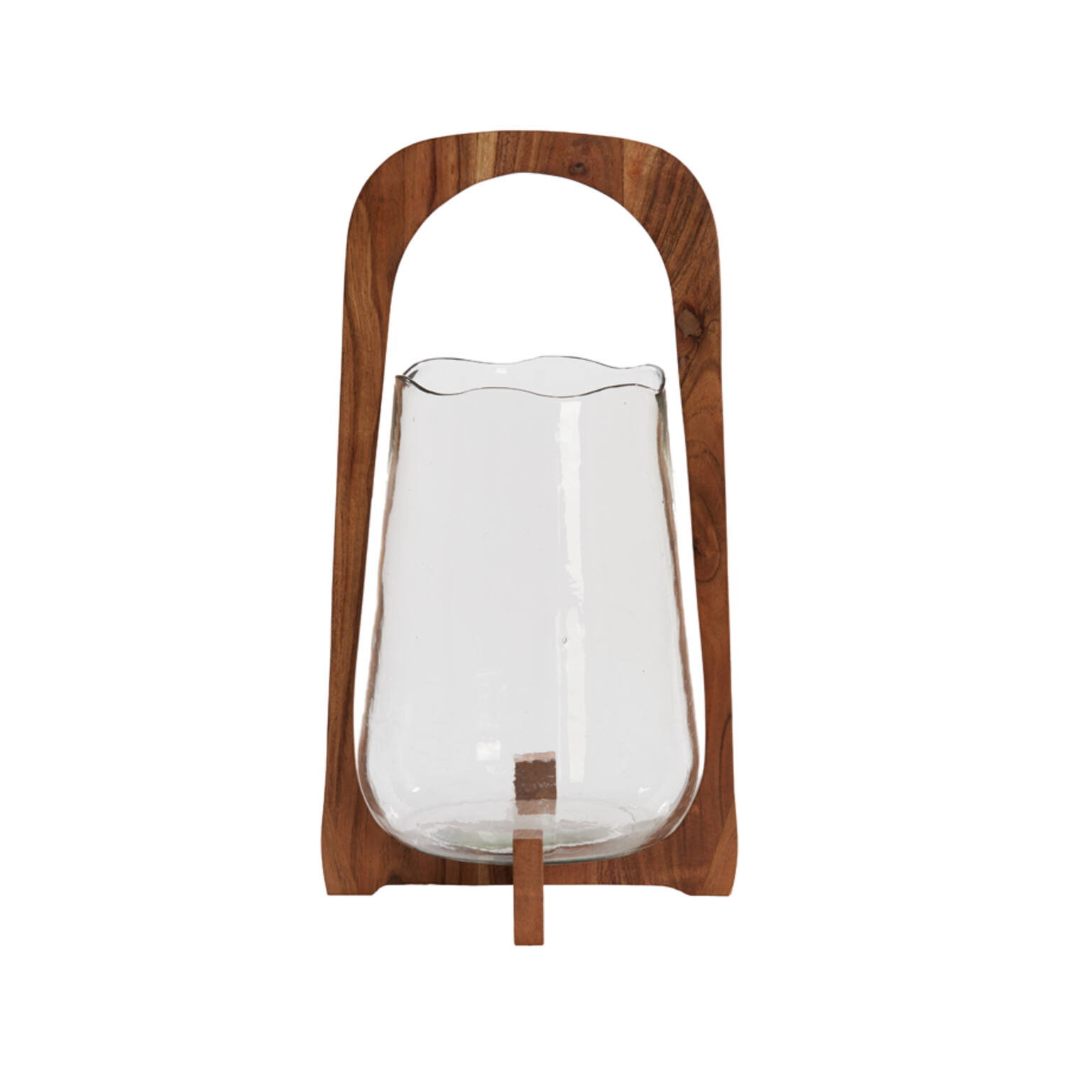 light & living Windlicht Ø26x48 cm ANOSY glas helder+hout naturel