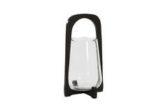 Light & Living Windlicht Ø26x48 Cm ANOSY Glas Helder+hout Zwart