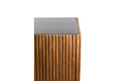 Light & Living Zuil 30x30x60 Cm GATURA Hout Donker Bruin+glas Bruin