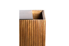 Light & Living Zuil 35x35x100 Cm GATURA Hout Donker Bruin+glas Bruin