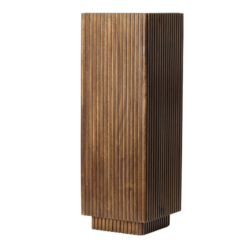 light & living Zuil 35x35x100 cm GATURA hout donker bruin+glas bruin