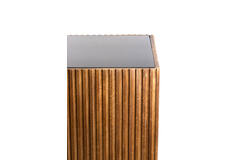 Light & Living Zuil 35x35x80 Cm GATURA Hout Donker Bruin+glas Bruin