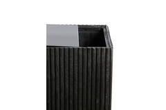 Light & Living Zuil 35x35x80 Cm GATURA Hout Mat Zwart+glas Smoke