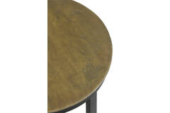 Light & Living Zuil Ø30x60 5 Cm RETIRO Mat Zwart+ruw Antiek Brons