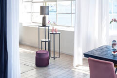 Light & Living Zuil Ø35x81 Cm RETIRO Mat Zwart+ruw Antiek Brons