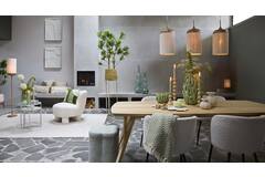 Light & Living Zuil Ø40x101 Cm RETIRO Helder Rib Glas+crème