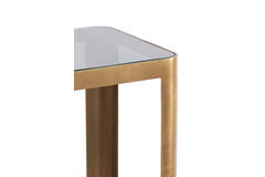 Light & Living Zuil S/2 30x30x80+35x35x100 Cm OXE Antiek Brons+smoke Glas