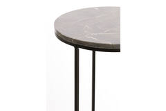 Light & Living Zuil S/2 32x32x81+41x41x101 Cm LAICA Marmer Bruin+zwart