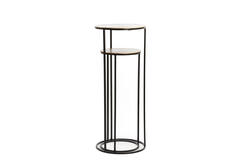 Light & Living Zuil S/2 32x32x81+41x41x101 Cm PRIMO Antiek Brons+zwart