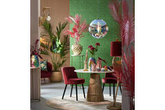 Light & Living Zuil S/2 Ø32x82+Ø41x102 Cm RICARDO Wit Marmer+ant. Brons