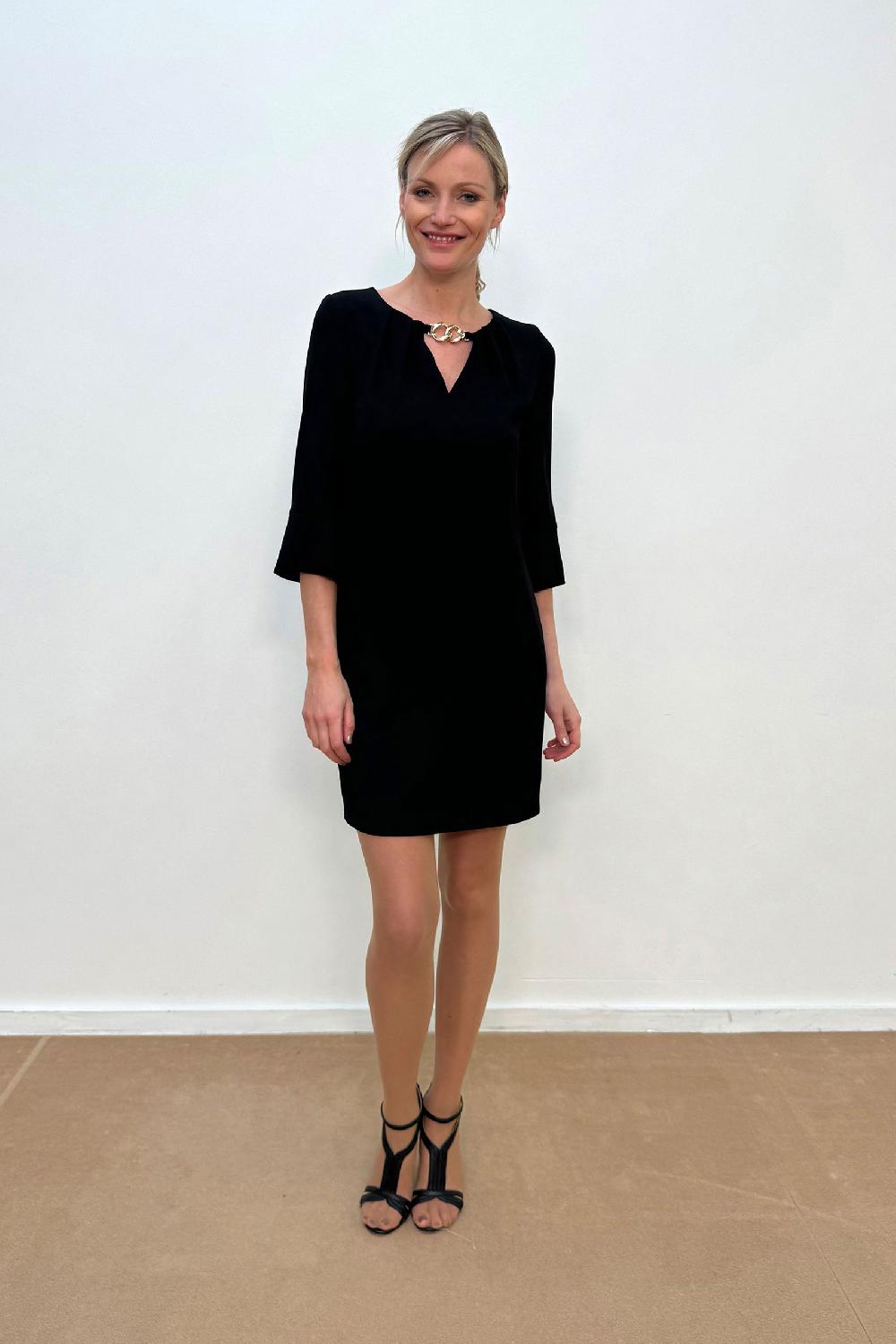 Linea Raffaelli Black Crêpe Dress