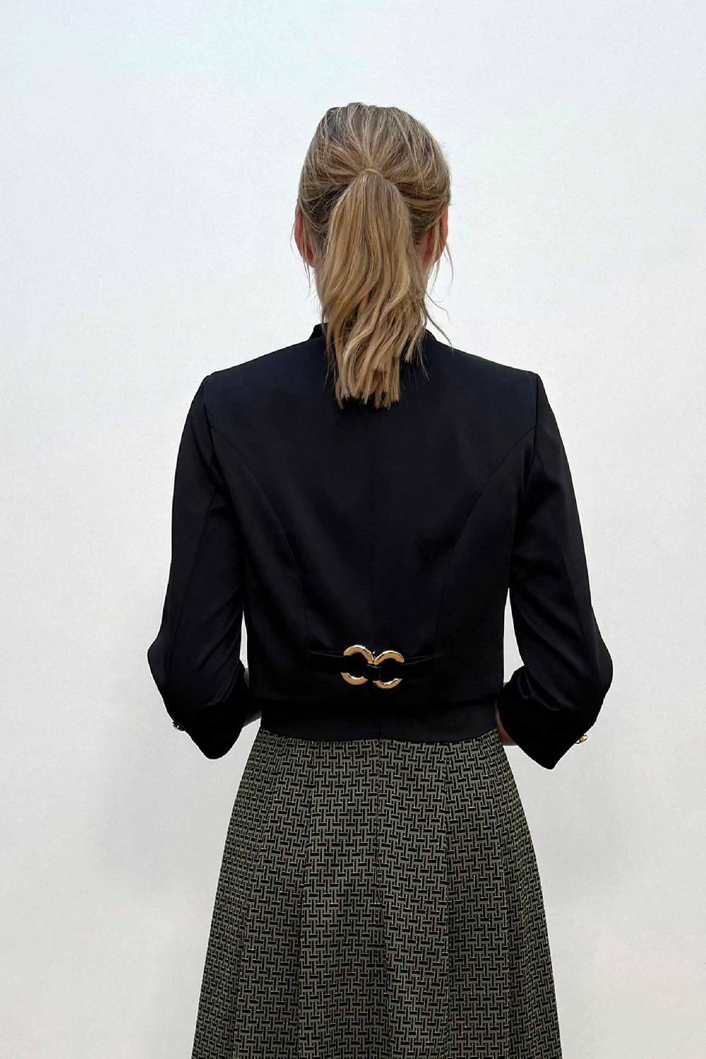 Linea Raffaelli Black Crêpe Jacket