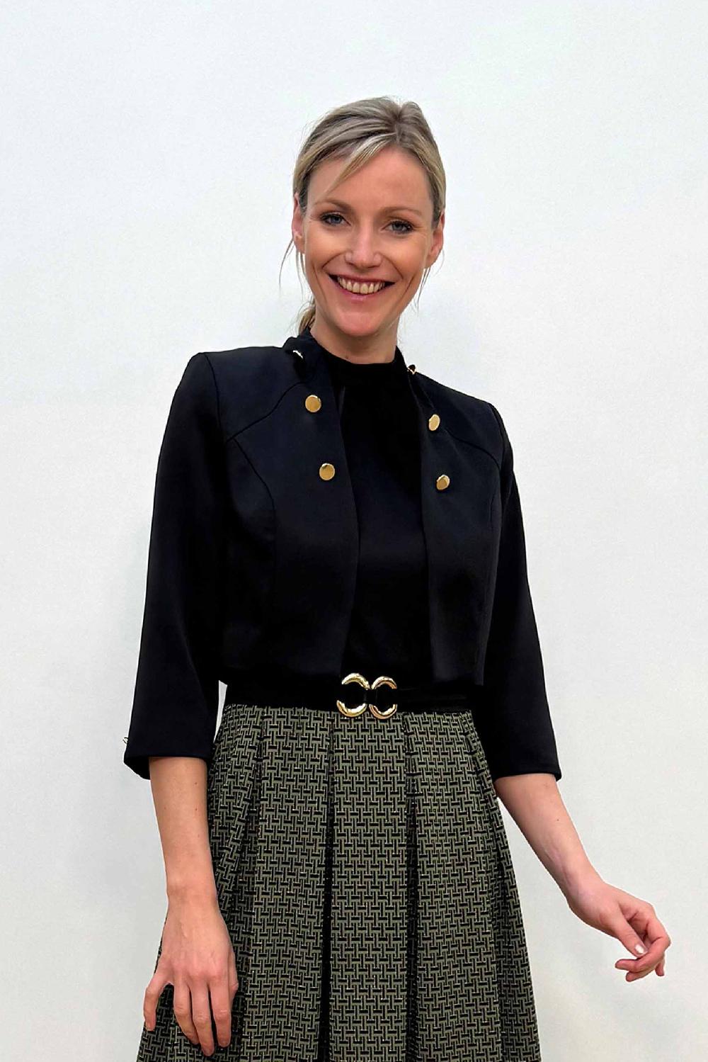 linea raffaelli Black crêpe jacket