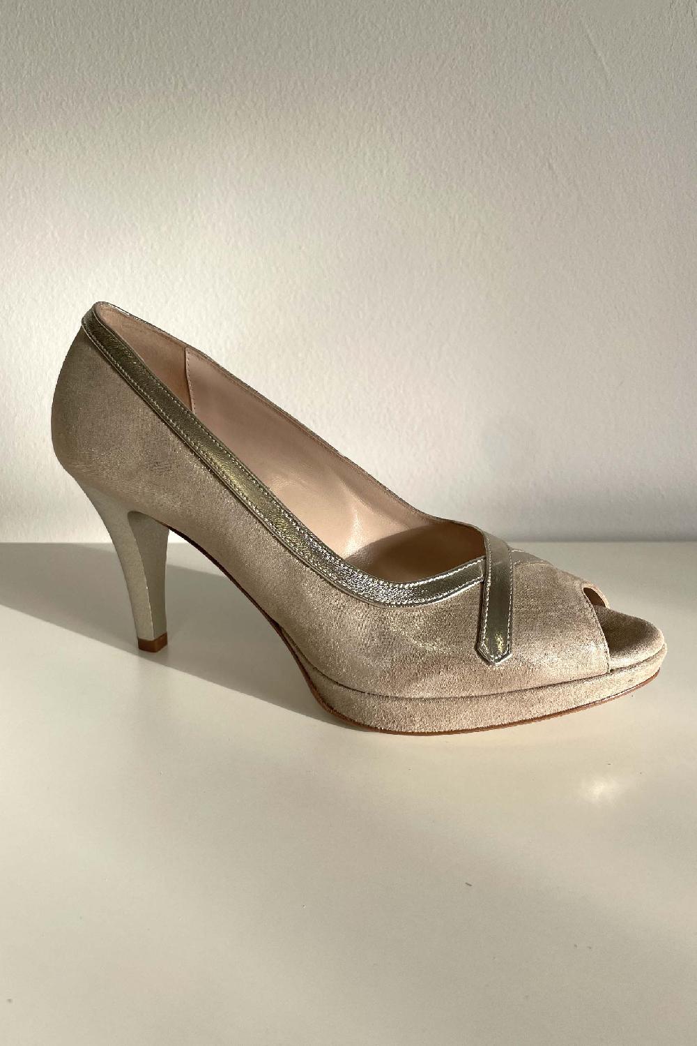 linea raffaelli Bronze Peeptoe