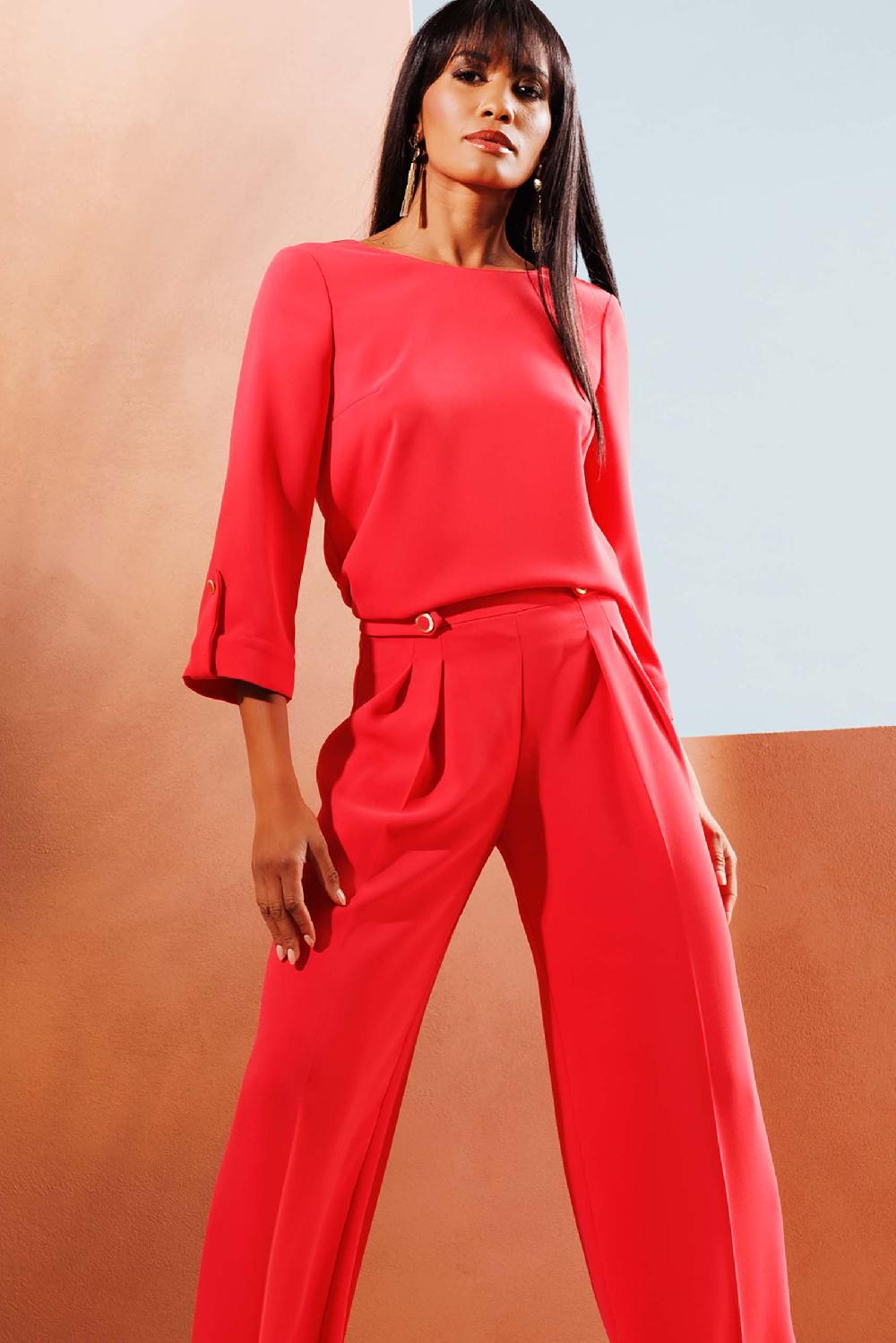 linea raffaelli Coral crêpe pantsuit