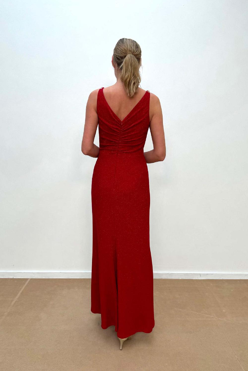 Linea Raffaelli Dark Red Evening Dress