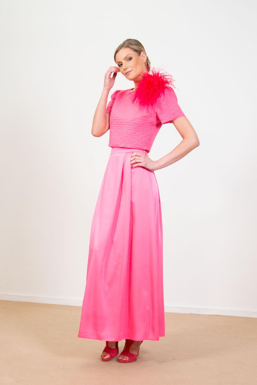 linea raffaelli Fuchsia top & long skirt