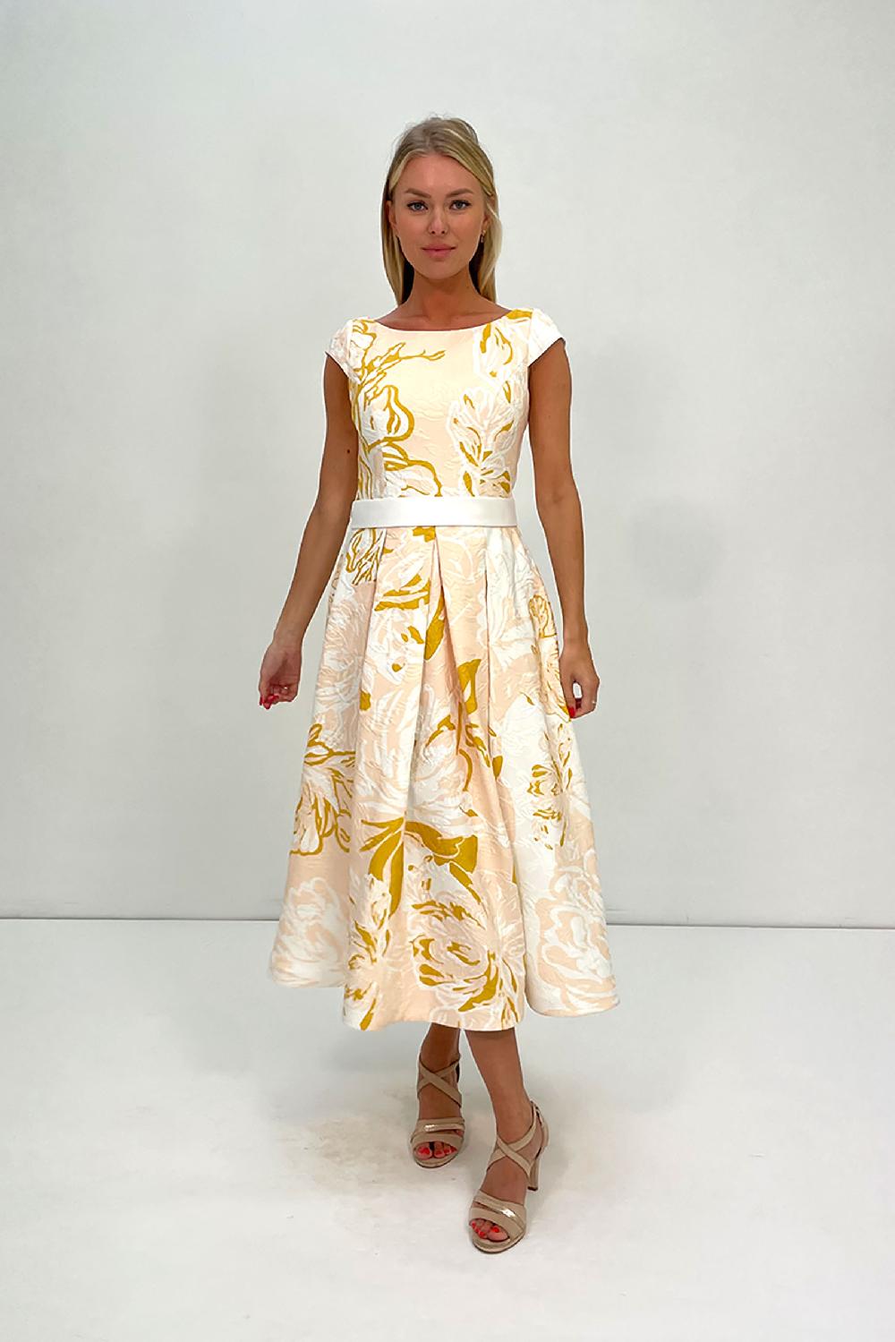 linea raffaelli Gold rosé dress