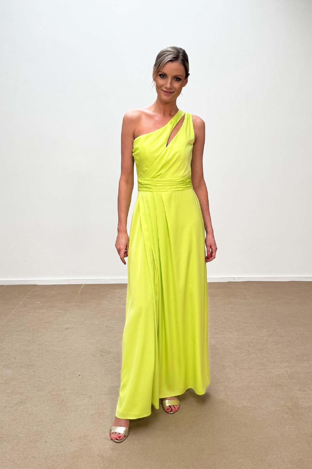 linea raffaelli Green-yellow evening dress