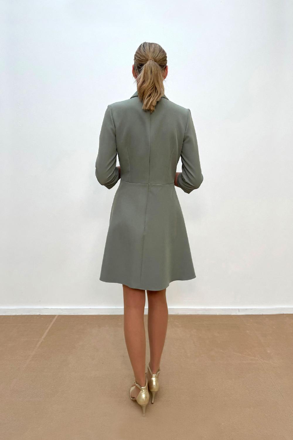 Linea Raffaelli Khaki Blazer Dress