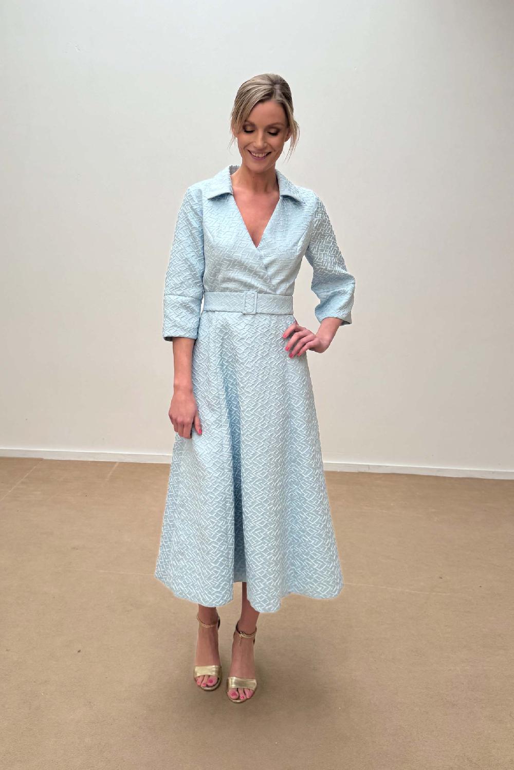 linea raffaelli Light blue midi dress