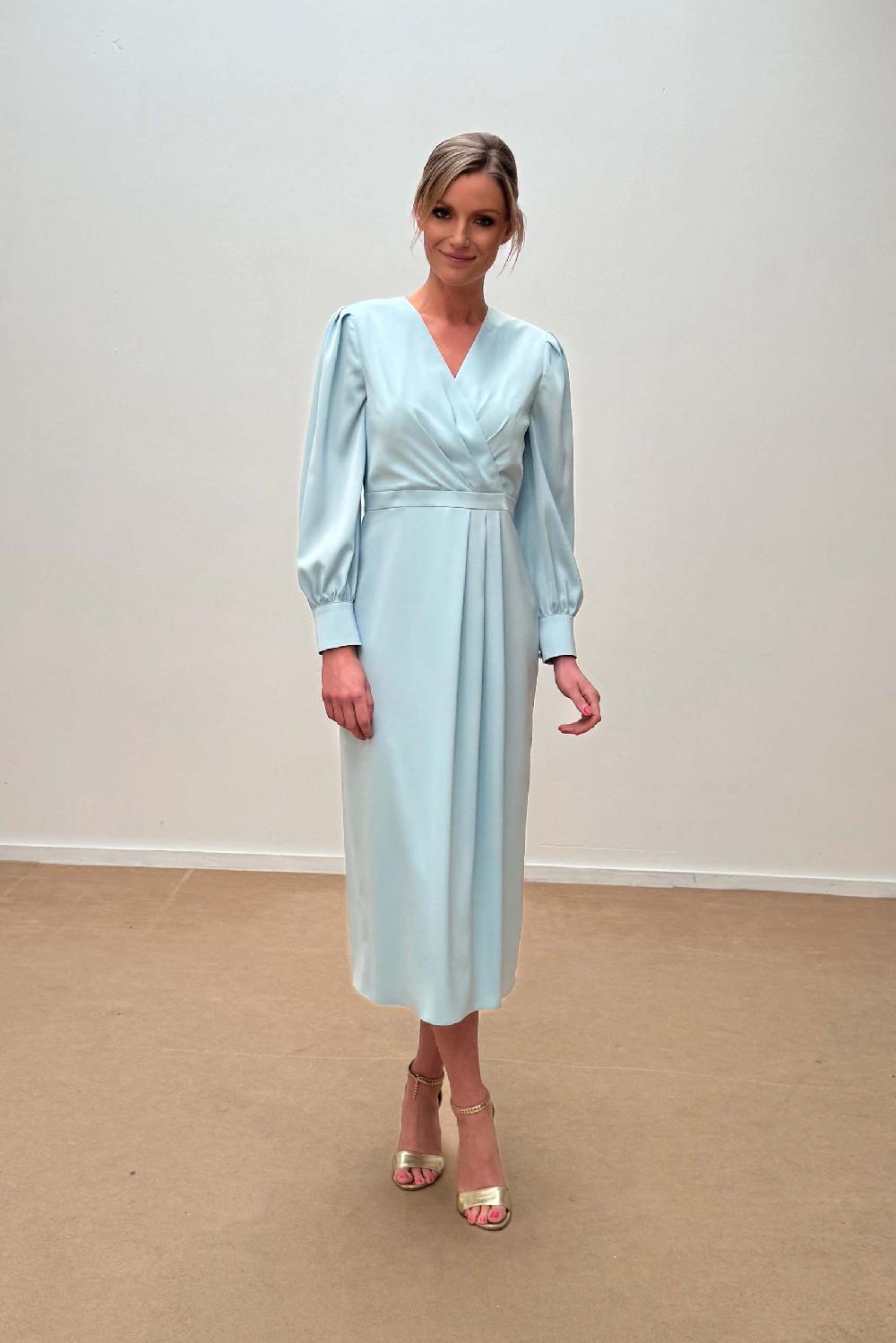 linea raffaelli Light blue midi dress