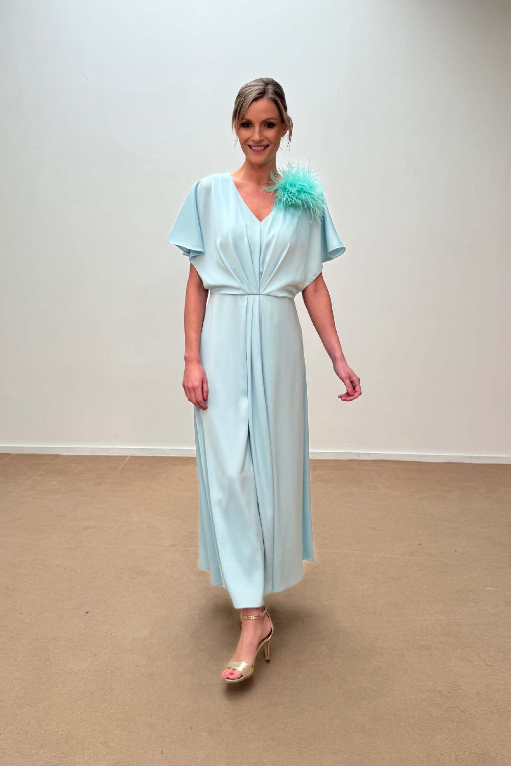 linea raffaelli Light blue satin dress