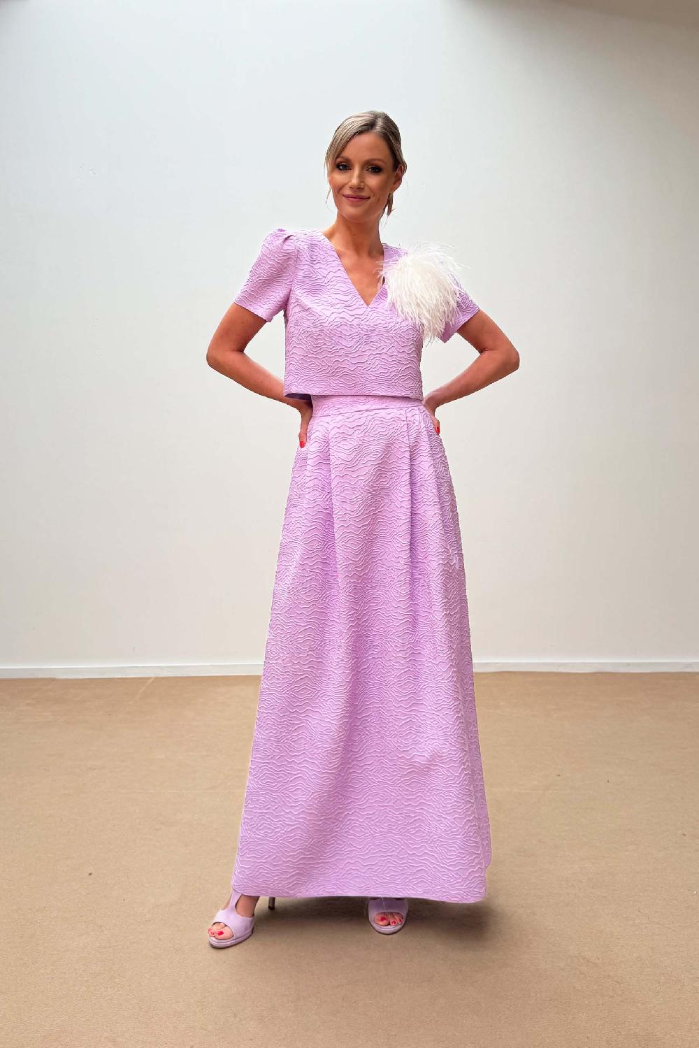 linea raffaelli Lilac top & long skirt