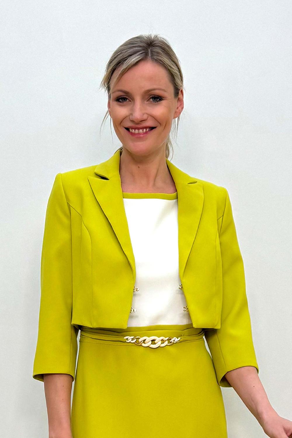 linea raffaelli Lime crêpe jacket