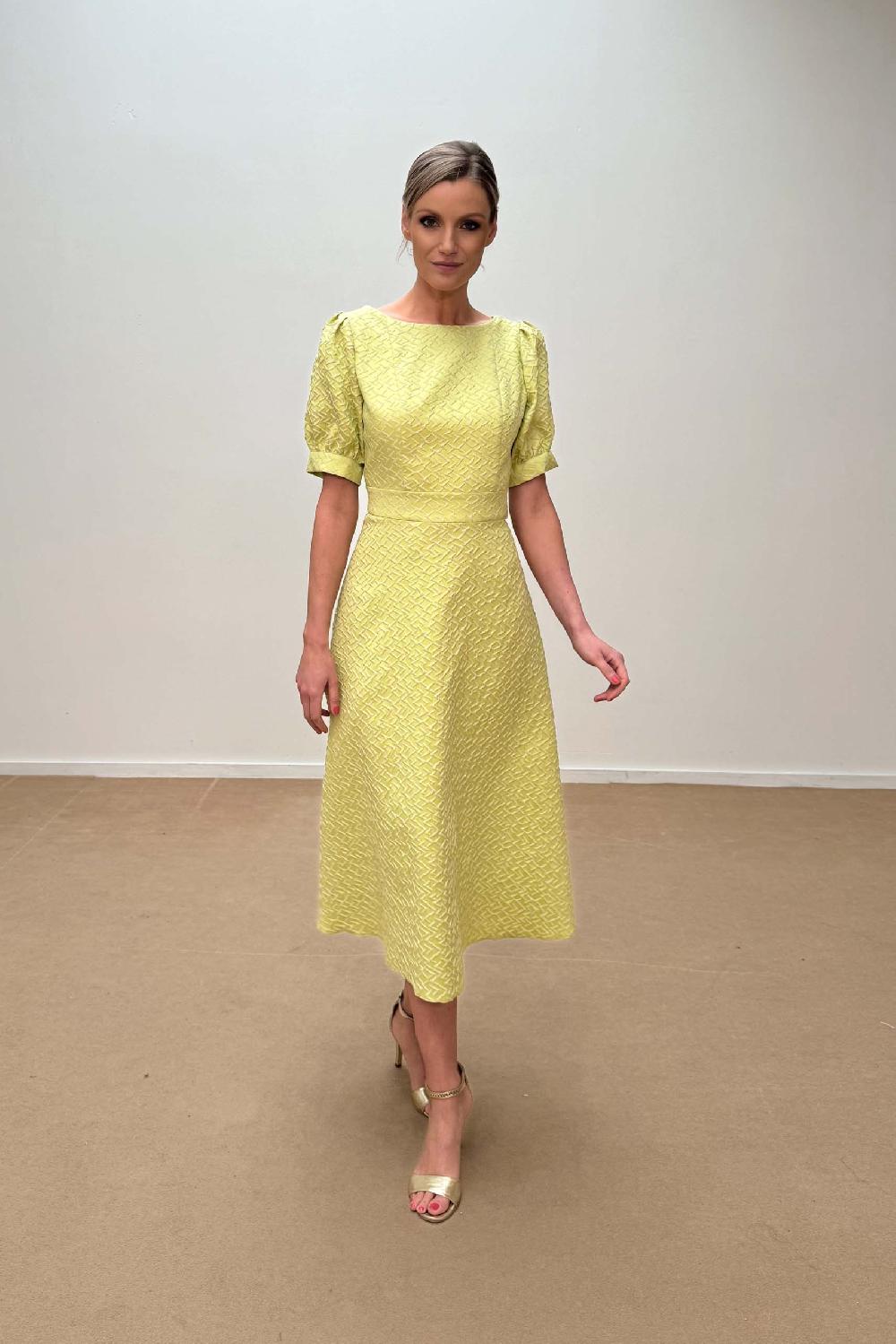 linea raffaelli Lime midi dress